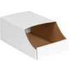 7 x 12 x 4 1/2可叠起堆放的白色波纹本50箱/包
