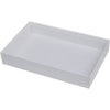 7 x 5 1/2 x 1透明盖子盒w/白色底座(包括棉花填充物)50/箱