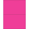 8 1/2 x 5 1/2“荧光粉色移动矩形激光标签200 /
