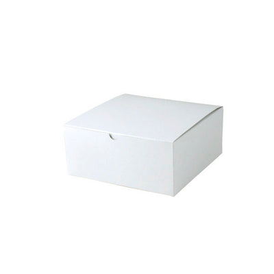 8 x 8 x 3 1/2白色光泽礼盒100/箱