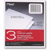 米德57132白色备忘录4“ x6” 35张/垫，3垫/零售包，12个零售包/盒子