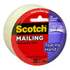 3M Scotch TearByHand邮寄胶带1.88“x38.2码不需要分配器，6卷/盒