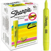 Sharpie Accent荧光黄色荧光笔-涂抹保护凿尖，12/盒