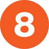 3“圈-“8”(橙色)数字标签500/卷