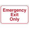 仅限紧急出口6 x 9设施标志