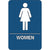 女厕所ADA的塑料标志