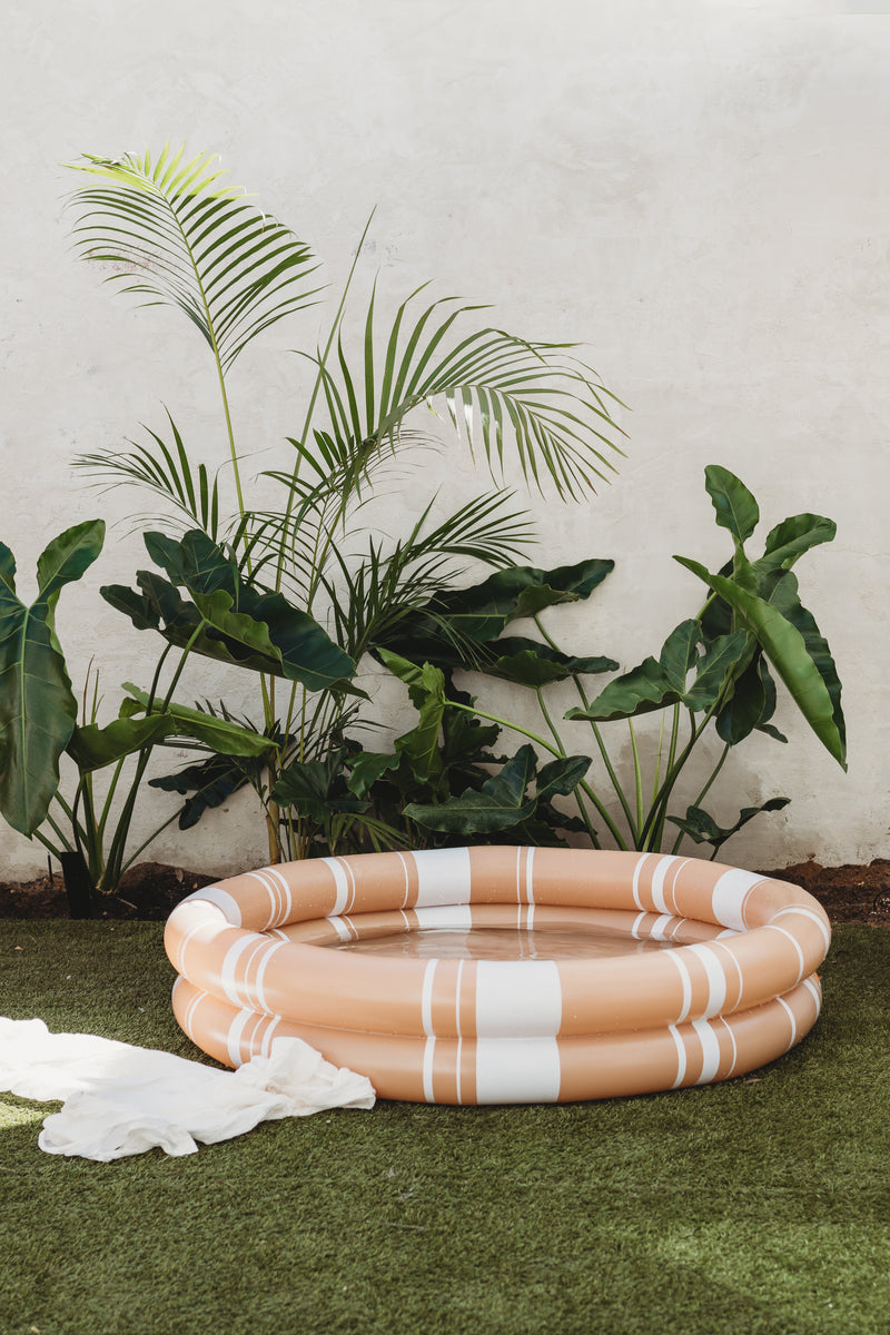 Hello Samah Inflatable Pool-Cinnamon Stripe – Mimibear