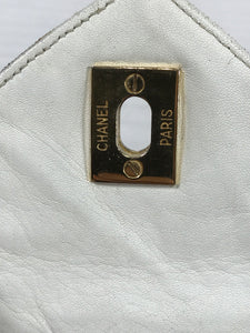 Vintage Chanel Gripoix Canvas and Leather Shoulder Bag 1980s Rare
