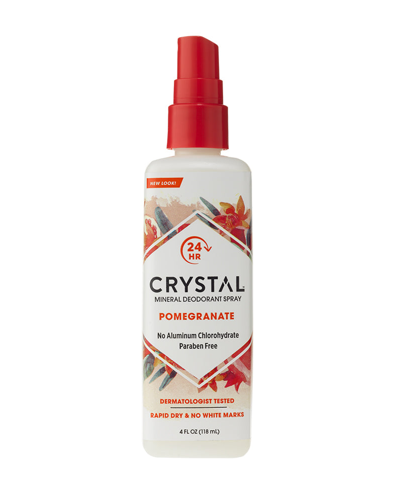 Crystal Deodorant | Spray | Mineral Salt Deodorant | Crystal | Salt Deodorant | CRYSTAL™ Essence Body Spray - Pomegranate – CRYSTAL™ Deodorant