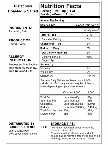 Pistachios roasted salted grande