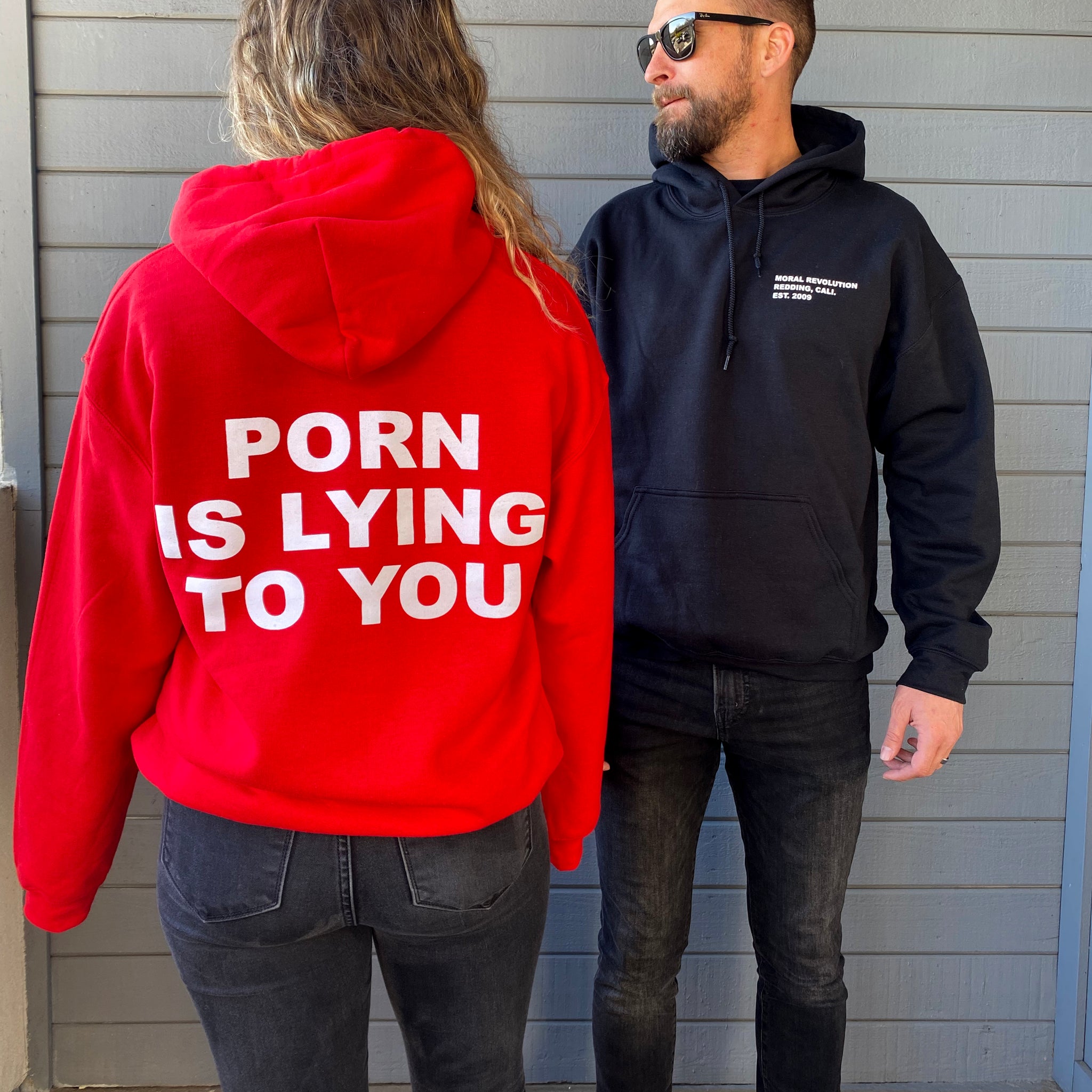 Bf 2x - Porn Is Lying To You Hoodie â€“ Moral Revolution
