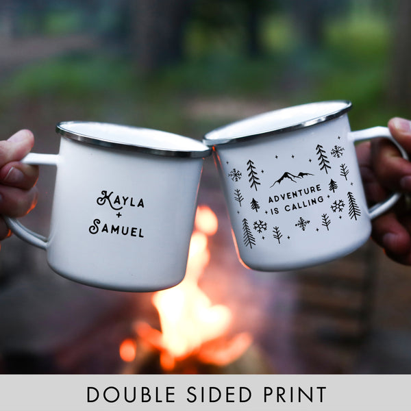Two Sided Campfire Mug - Blue | Amber Henry