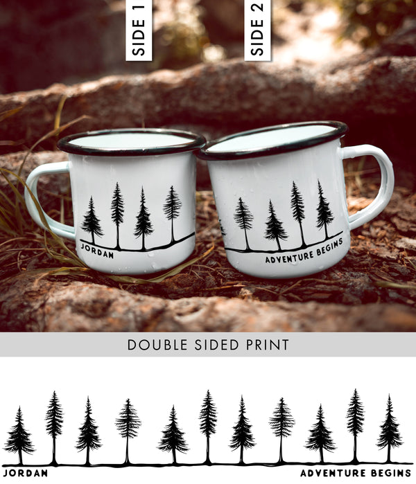 Modern Camping Mug with Name – Z Create Design