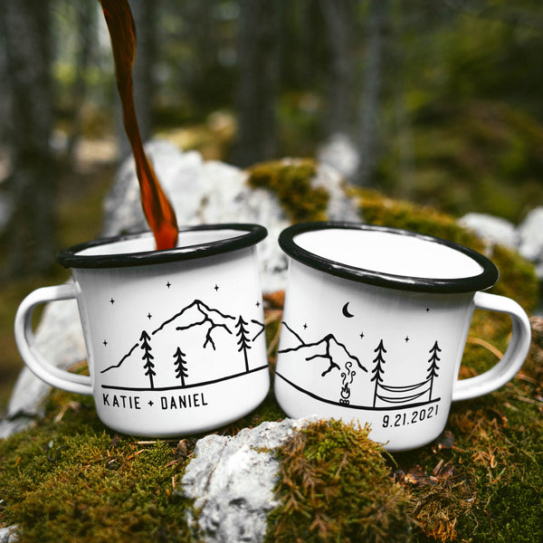 Custom Espresso Enamel Mug - Campstuff