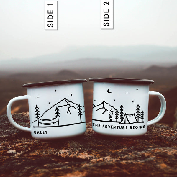 Jobs Fill Wallets Adventure Fill Souls Camping Hiking Ceramic Coffee Mug