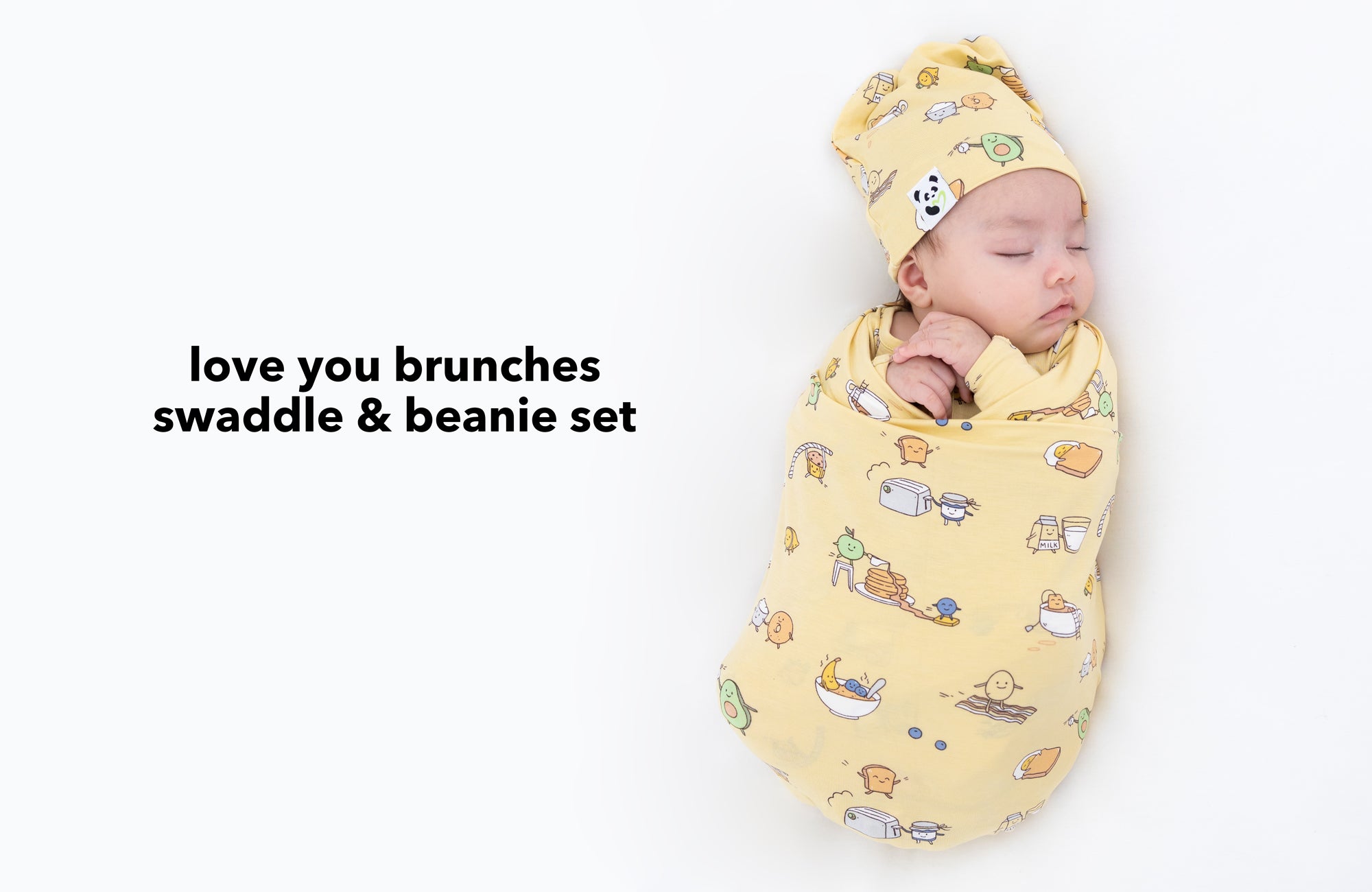 Love You Brunches Swaddle & Beanie Set