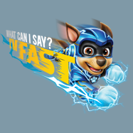 PAW Patrol: The Mighty Movie Chase Oasis Blue Bamboo Terry Kids Oversized T-Shirt