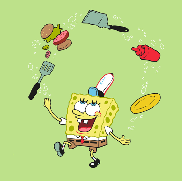 SpongeBob SquarePants: Foodie Bamboo Convertible Footie