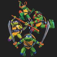 Teenage Mutant Ninja Turtles: Mutant Mayhem Obsidian Black Bamboo Terry Kids Oversized T-Shirt