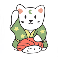 Sushi Cat Bamboo Kids Pajamas