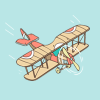 Vintage Airplanes Bamboo Convertible Footie
