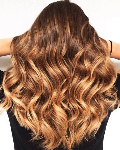 Classic caramel hair colour