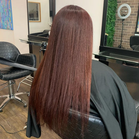 Hair smoothing with non-keratin treatment