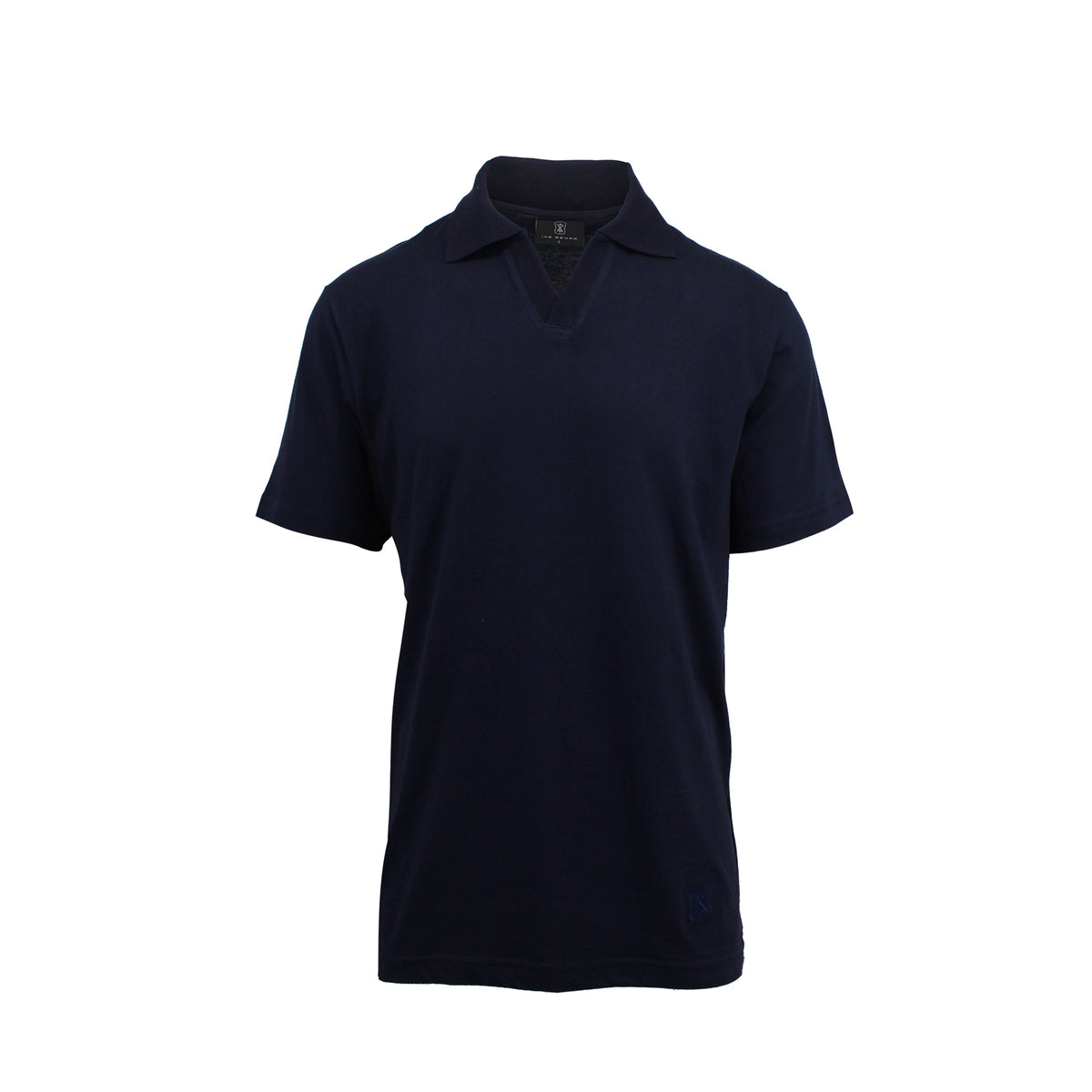 Navy Pima Johnny Collar Polo