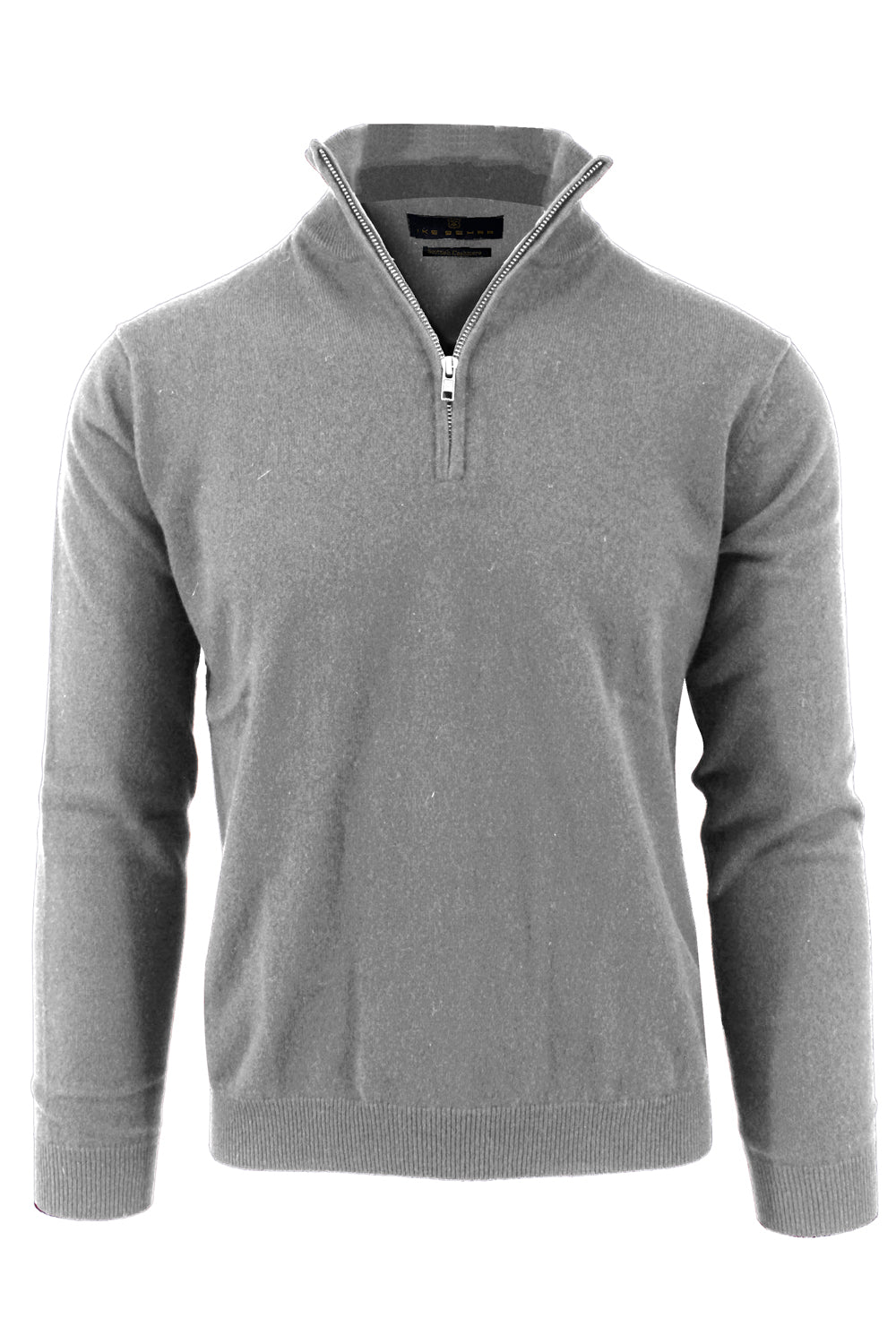 Grey 1/4 Zip Cashmere Sweater