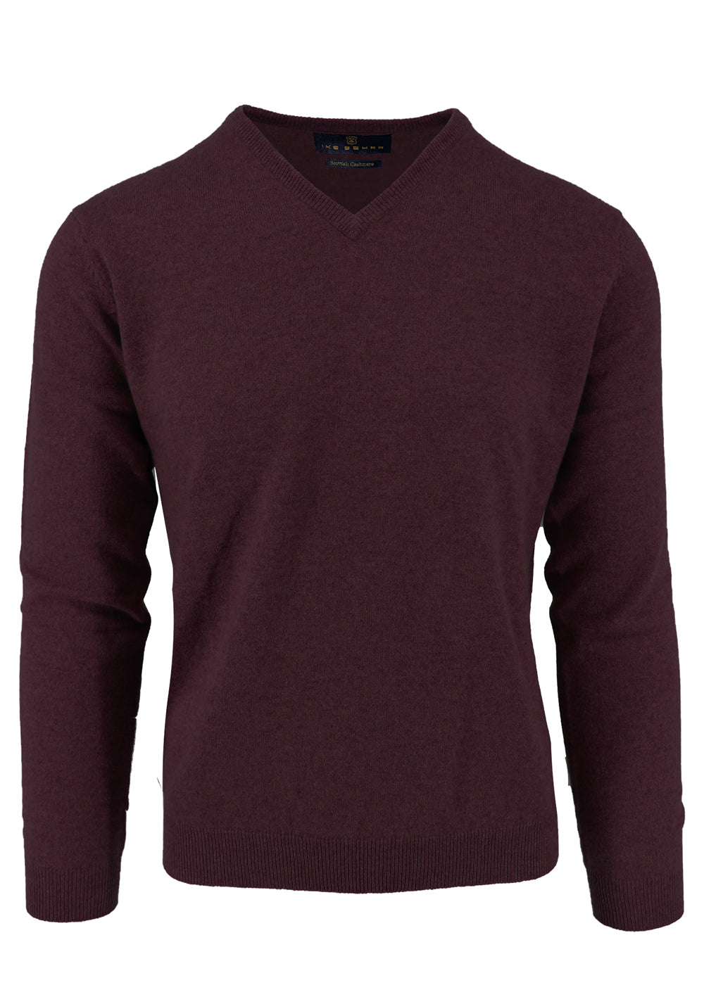Burgandy V-Neck Cashmere Sweater