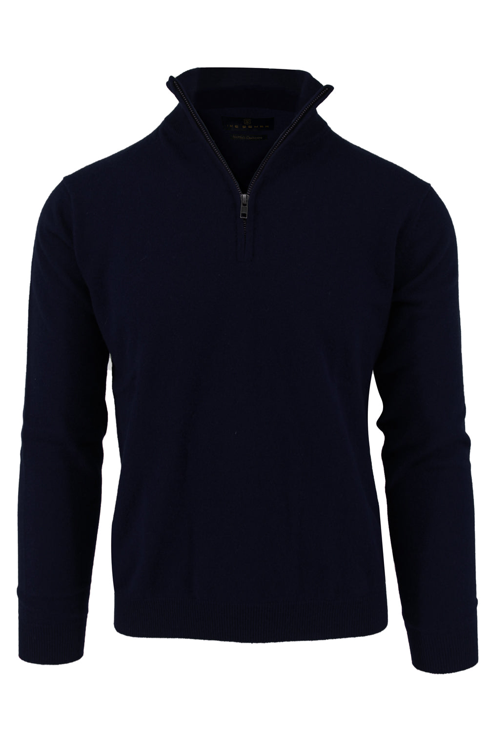 Navy 1/4 Zip Cashmere Sweater