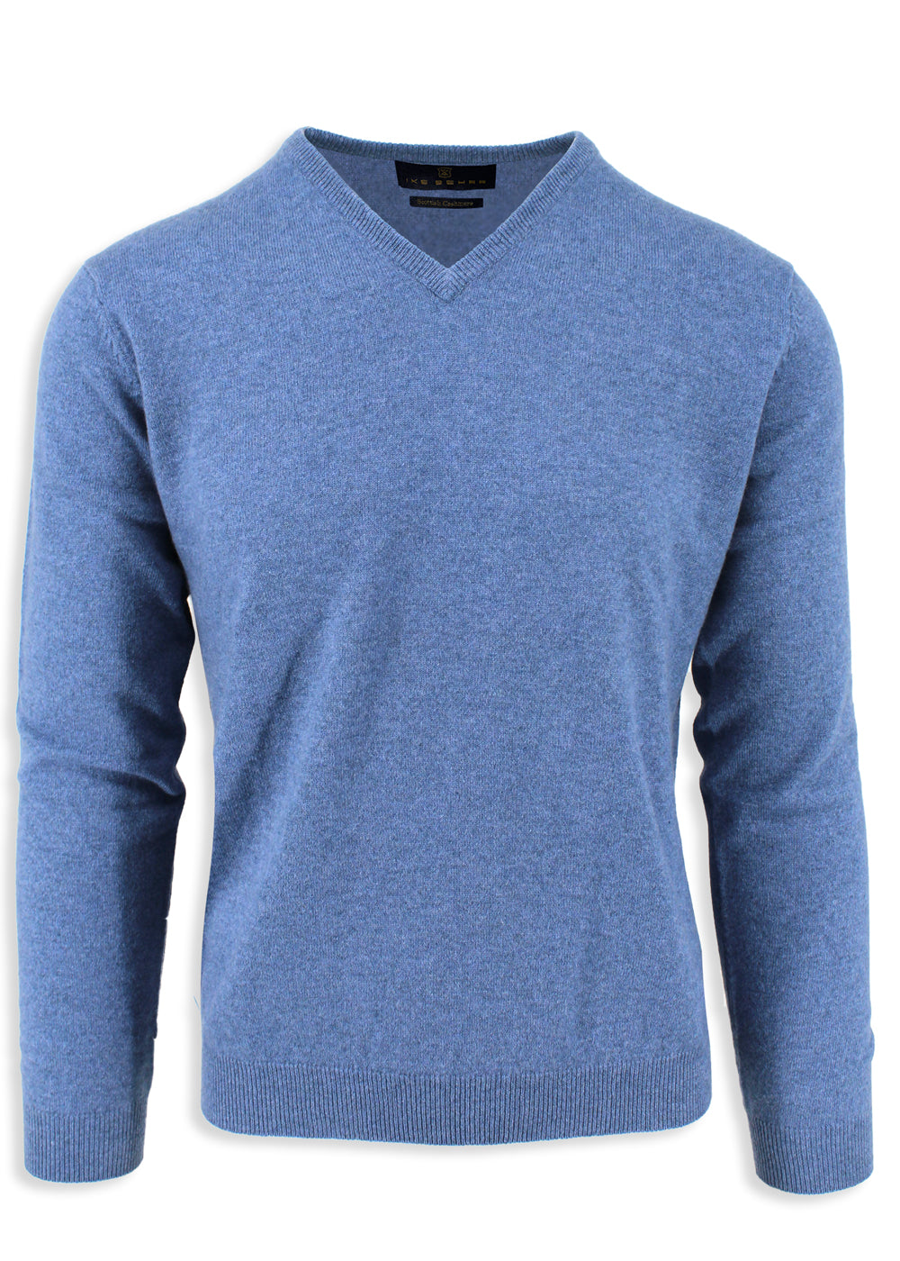 Sky Blue V-Neck Cashmere Sweater