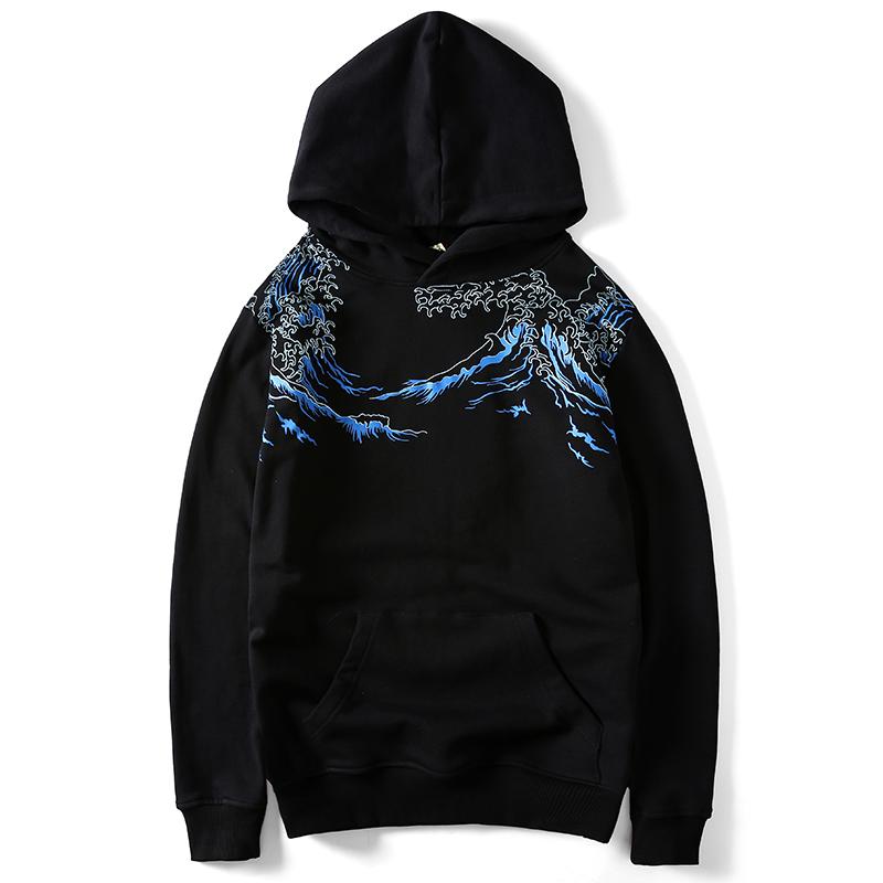 Blue Koi Carp Embroidered Sukajan Hoodie