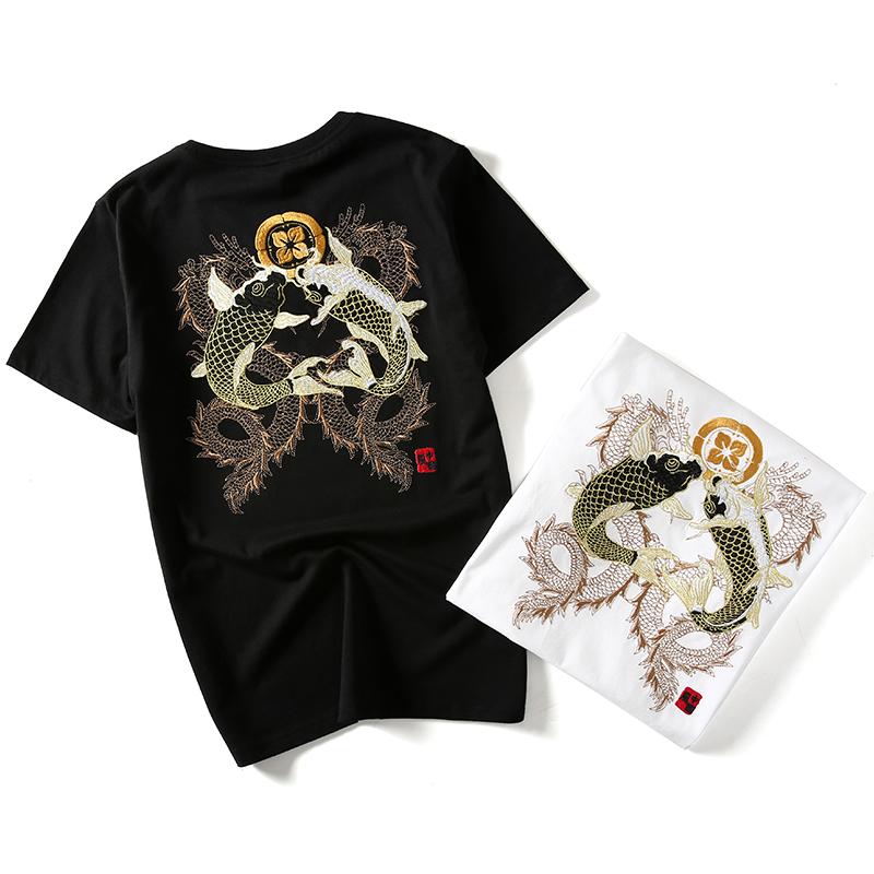 Double Dragon & Koi Sukajan T-shirt