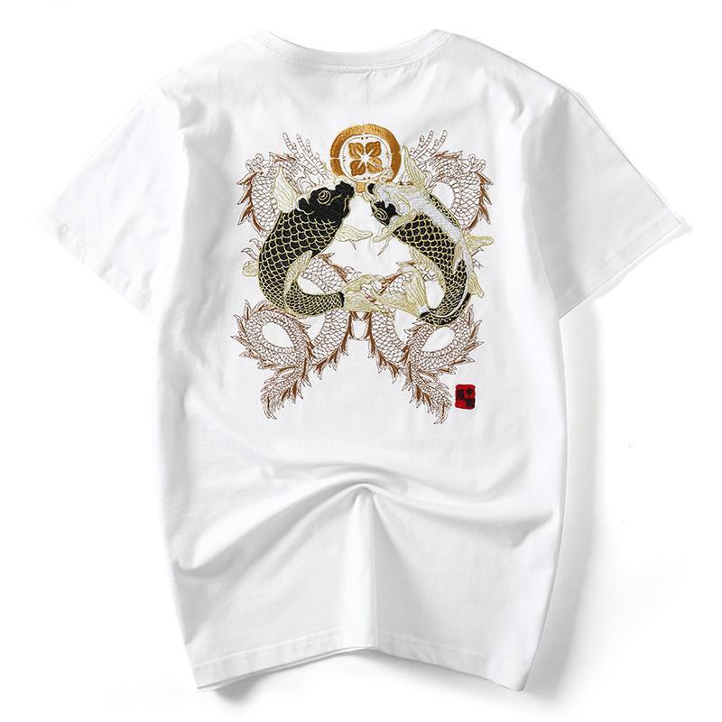 Double Dragon & Koi Sukajan T-shirt