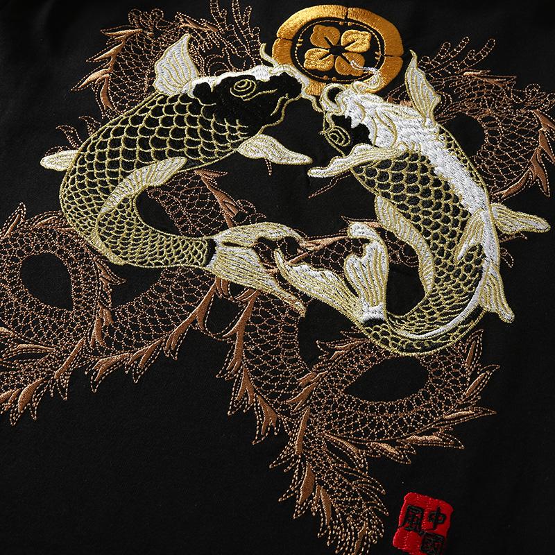 Double Dragon & Koi Sukajan T-shirt