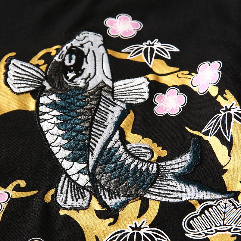 Floral Koi Carp Sukajan T-shirt