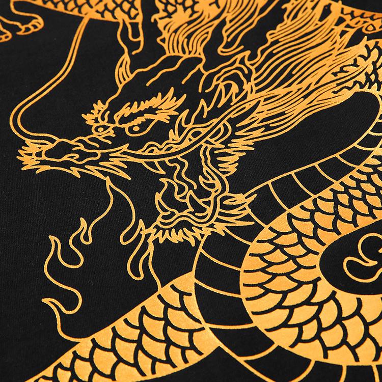 Golden Dragon Foil Printing T-shirt