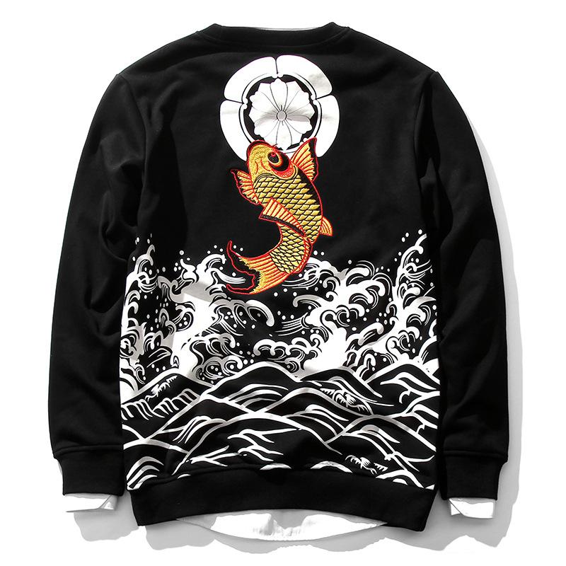 The Golden Koi Embroidery Sweatshirt