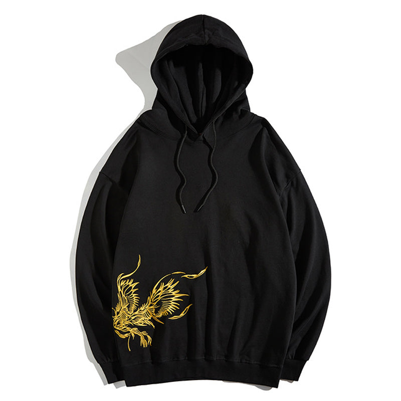 Golden Phoenix Embroidered Hoodie