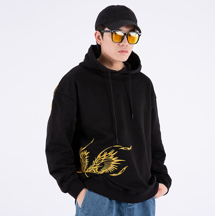 Golden Phoenix Embroidered Hoodie