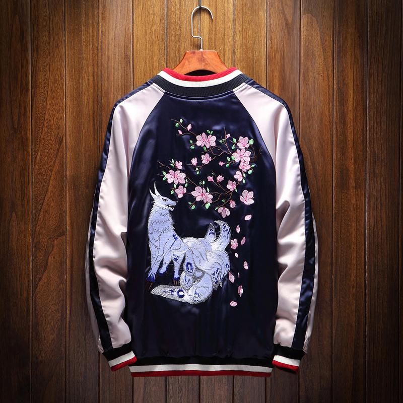 Kitsune Nine Tailed Fox Sukajan Souvenir Jacket [Reversible]