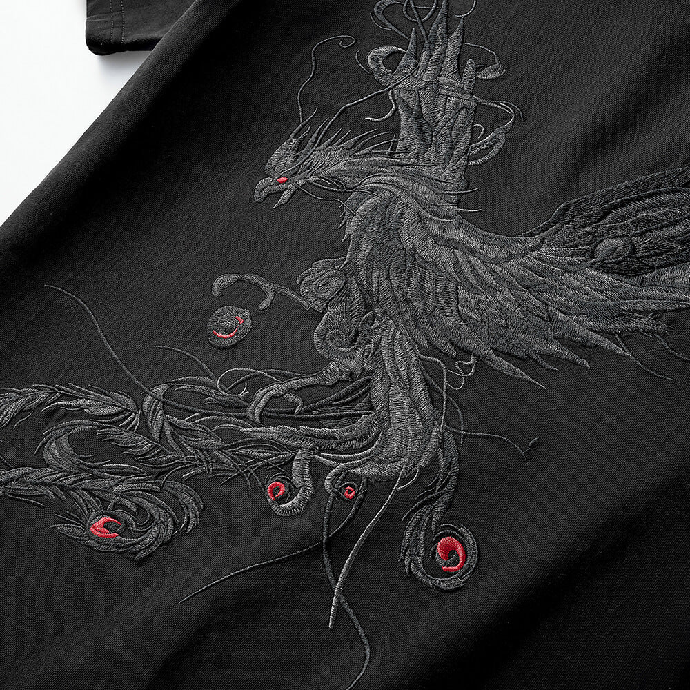 Phoenix Embroidered Sukajan T-shirt