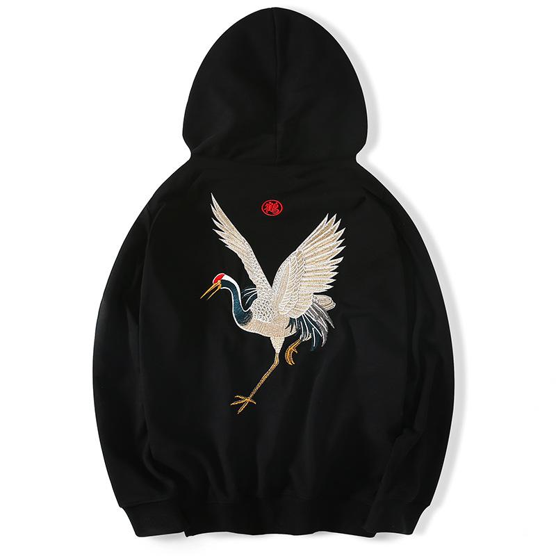 The Crane Embroidered Hoodie