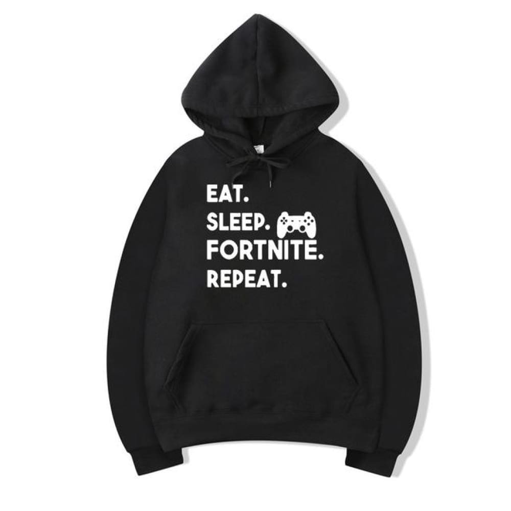 Eat Sleep Fortnite Repeat Hoodie Unisex Hatvat - eat sleep fortnite repeat hoodie unisex black s