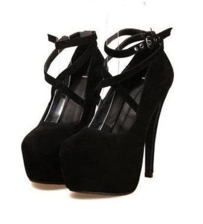 ankle strap platform heels