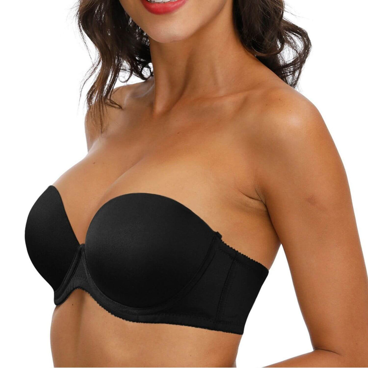 Autbre Women's Push Up Strapless Bra Large Bust Contour Full Cup  Convertible Bra Underwire Support, Nude, 32DDD : : Clothing, Shoes  & Accessories