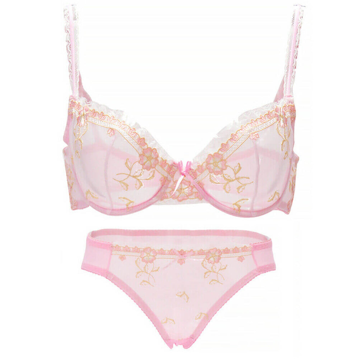 Pink Your Way Underwire Sheer See Through Bra – Sofyee