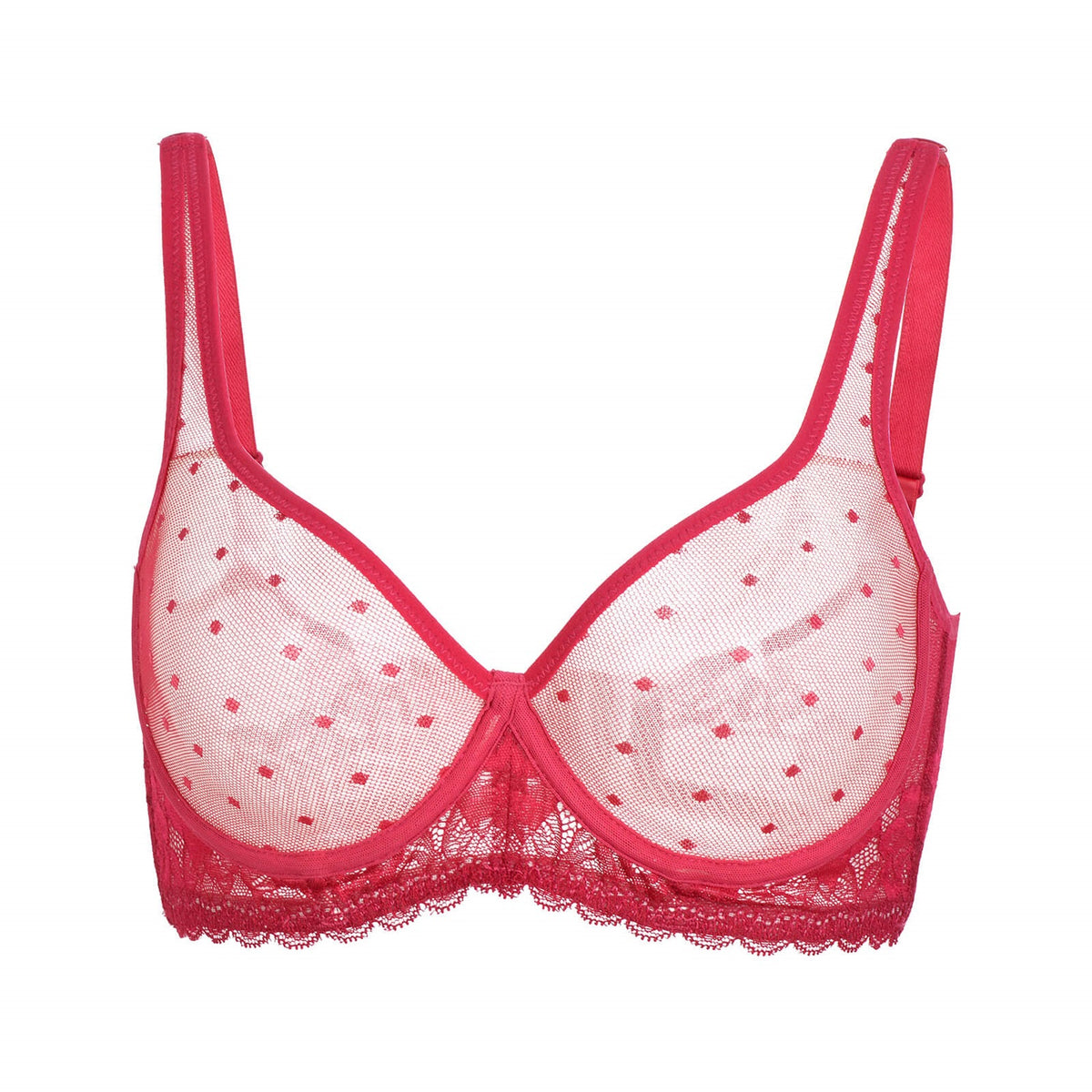 Sheer See-Through Lace Bra Set Embroidery Unlined Underwire Lingerie  Underwear (Color : Red, Size : 38C) : Buy Online at Best Price in KSA -  Souq is now : Fashion