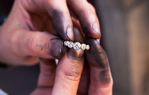 recycled diamond ring